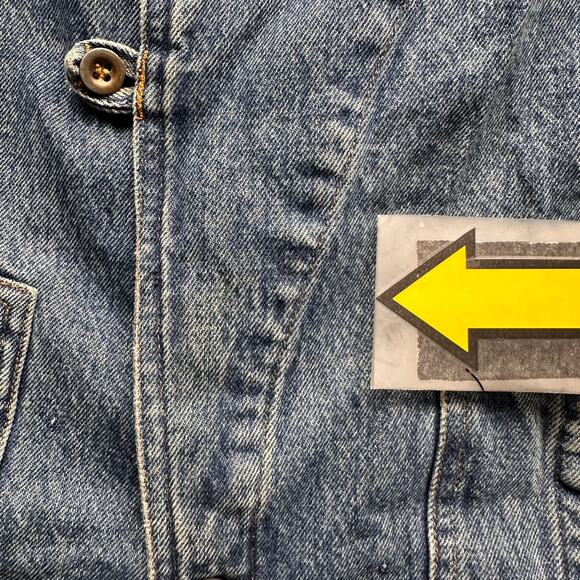 Vintage Marithé François Girbaud Denim Button Chore Coat Mens Large Lined Red - Picture 9 of 14